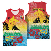 Personalised Torba PNG Day Basketball Jersey Oro Tapa Pattern - Polynesian Pride