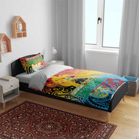 Personalised Torba PNG Day Bedding Set Oro Tapa Pattern - Polynesian Pride