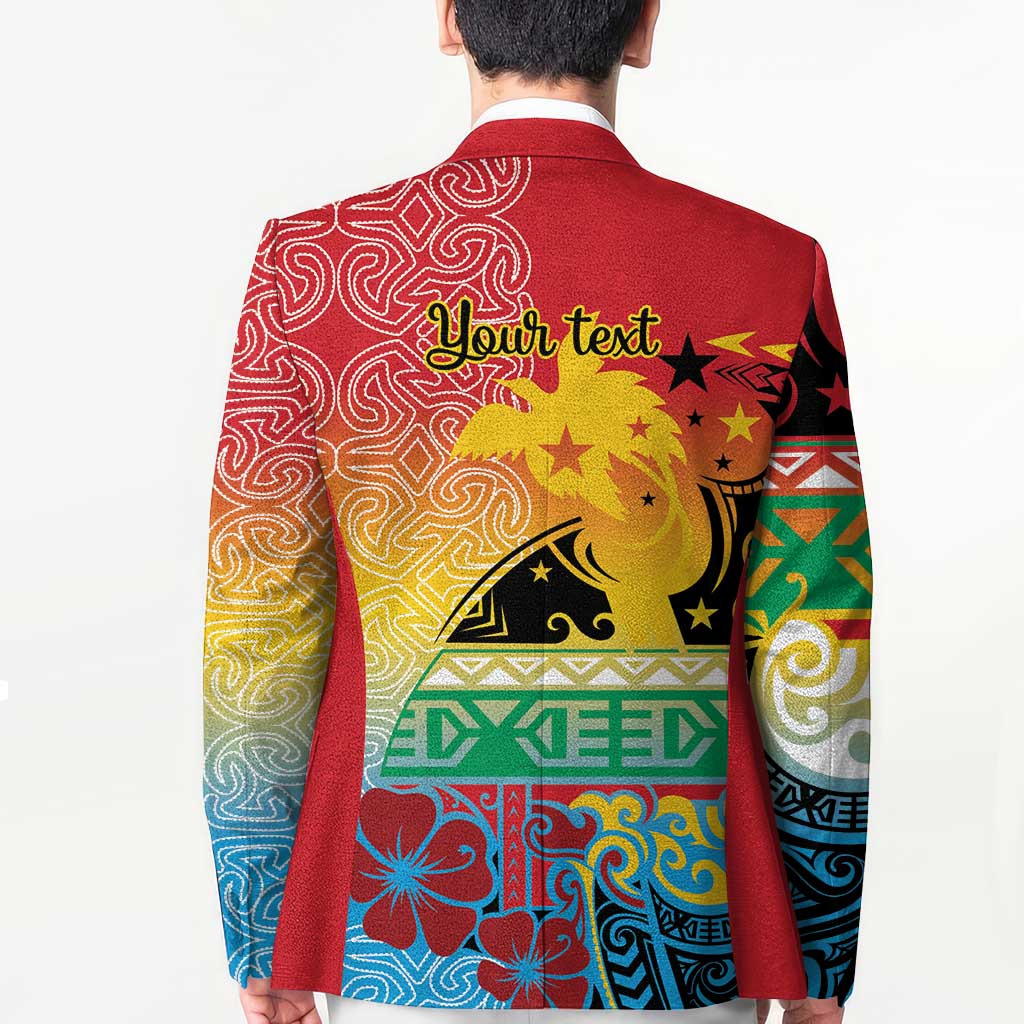 Personalised Torba PNG Day Blazer Oro Tapa Pattern - Polynesian Pride