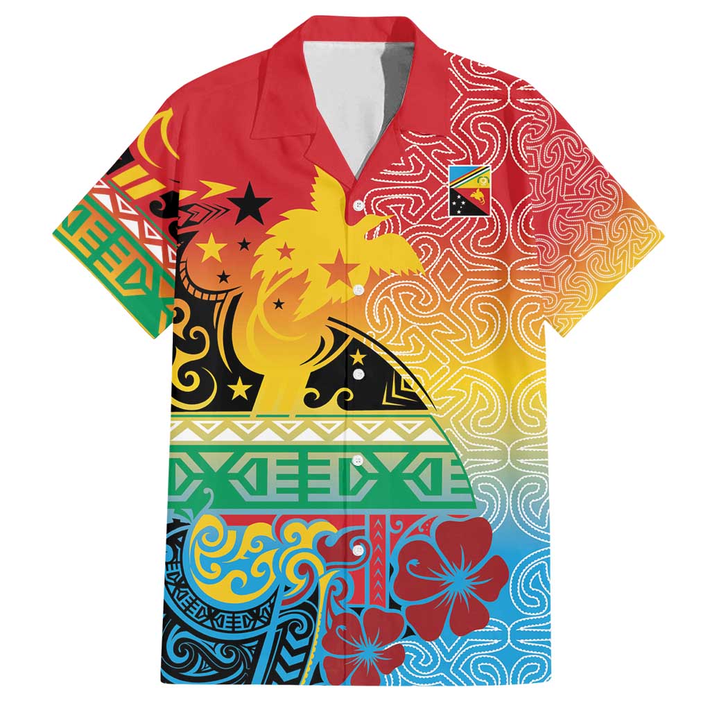 Personalised Torba PNG Day Family Matching Off Shoulder Short Dress and Hawaiian Shirt Oro Tapa Pattern - Polynesian Pride