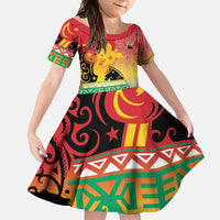 Personalised Torba PNG Day Family Matching Summer Maxi Dress and Hawaiian Shirt Oro Tapa Pattern - Polynesian Pride