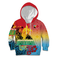Personalised Torba PNG Day Kid Hoodie Oro Tapa Pattern - Polynesian Pride
