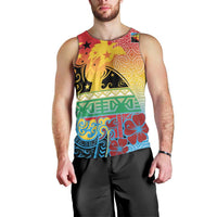 Personalised Torba PNG Day Men Tank Top Oro Tapa Pattern - Polynesian Pride