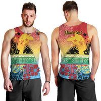 Personalised Torba PNG Day Men Tank Top Oro Tapa Pattern - Polynesian Pride