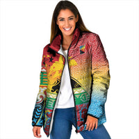 Personalised Torba PNG Day Padded Jacket Oro Tapa Pattern - Polynesian Pride