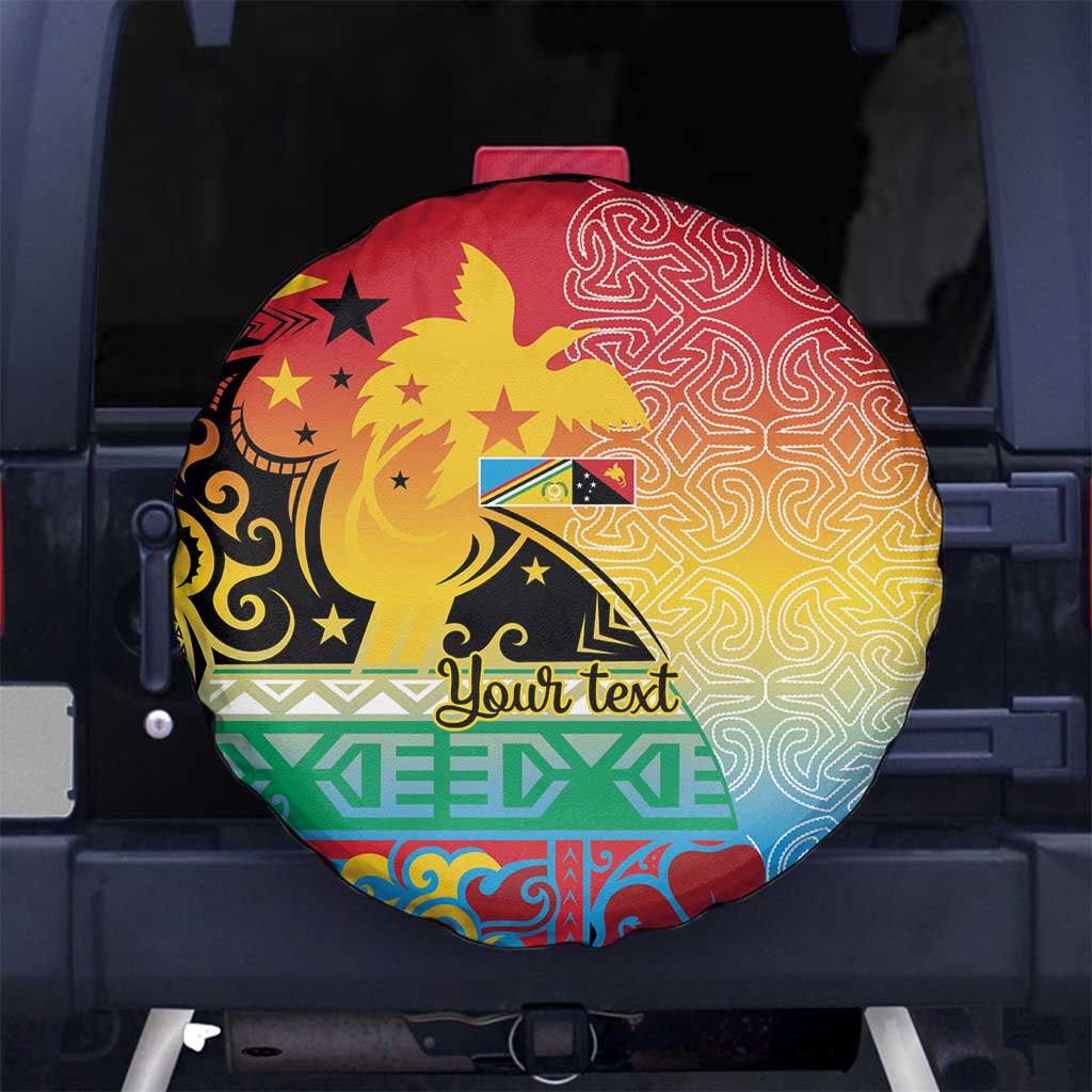 Personalised Torba PNG Day Spare Tire Cover Oro Tapa Pattern - Polynesian Pride