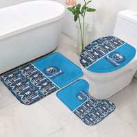Samoan Warrior Island Heritage Bathroom Set Ocean Island Geometry Blue Style LT9 - Polynesian Pride