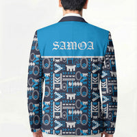 Samoan Warrior Island Heritage Blazer Ocean Island Geometry Blue Style LT9 - Polynesian Pride