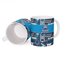 Samoan Warrior Island Heritage Ceramic Mug Ocean Island Geometry Blue Style LT9 - Polynesian Pride