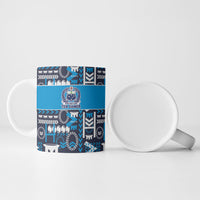 Samoan Warrior Island Heritage Ceramic Mug Ocean Island Geometry Blue Style LT9 - Polynesian Pride