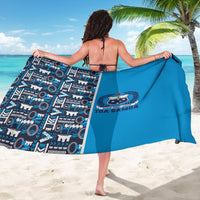 Samoan Warrior Island Heritage Sarong Ocean Island Geometry Blue Style LT9 - Polynesian Pride