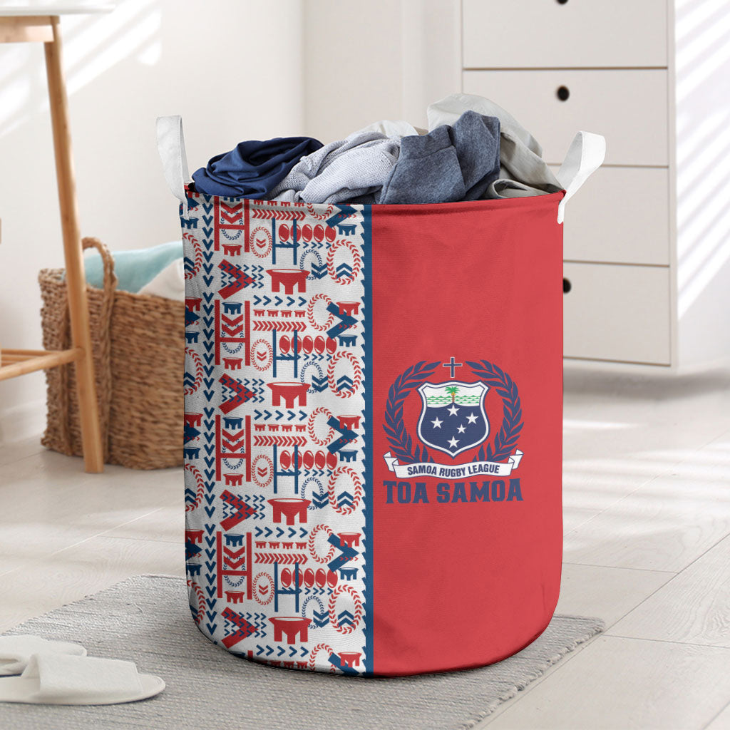 Samoan Warrior Island Heritage Laundry Basket Ocean Island Geometry Red Style LT9 Red - Polynesian Pride