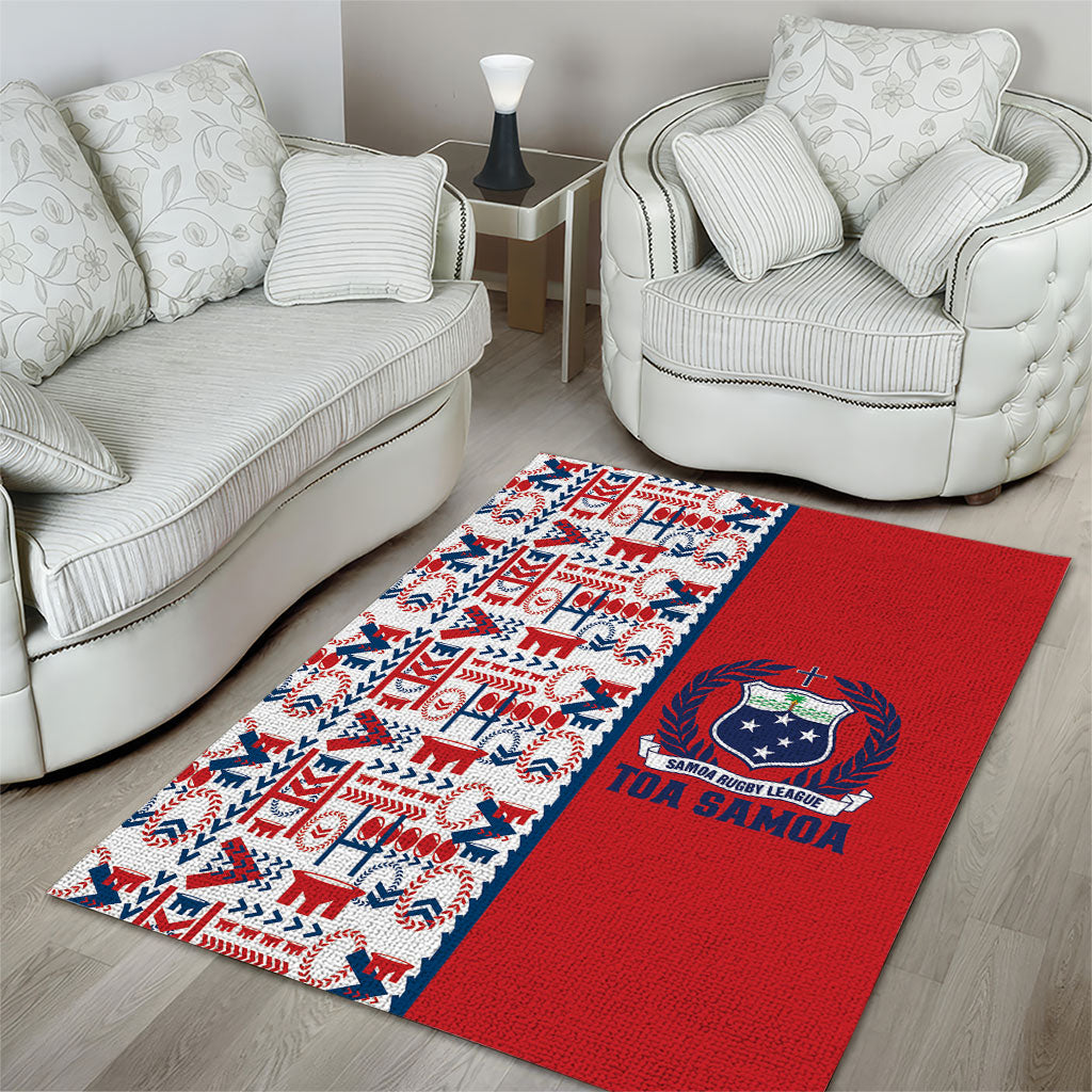 Samoan Warrior Island Heritage Area Rug Ocean Island Geometry Red Style LT9 - Polynesian Pride