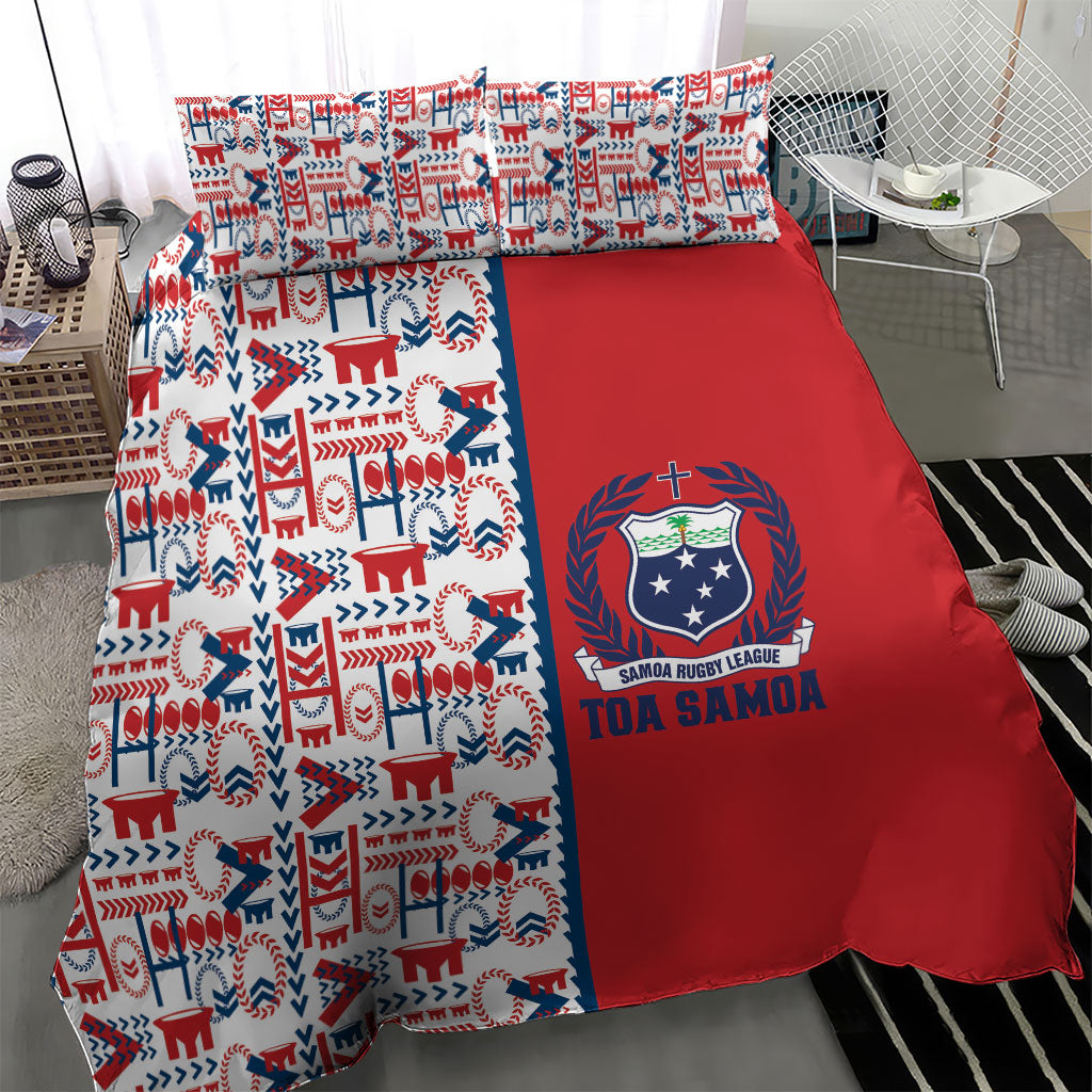 Samoan Warrior Island Heritage Bedding Set Ocean Island Geometry Red Style LT9 - Polynesian Pride