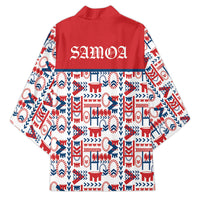 Samoan Warrior Island Heritage Kimono Ocean Island Geometry Red Style LT9 - Polynesian Pride
