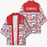 Samoan Warrior Island Heritage Kimono Ocean Island Geometry Red Style LT9 - Polynesian Pride