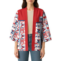 Samoan Warrior Island Heritage Kimono Ocean Island Geometry Red Style LT9 - Polynesian Pride
