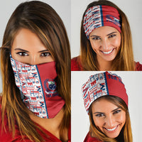 Samoan Warrior Island Heritage Neck Gaiter Ocean Island Geometry Red Style LT9 - Polynesian Pride