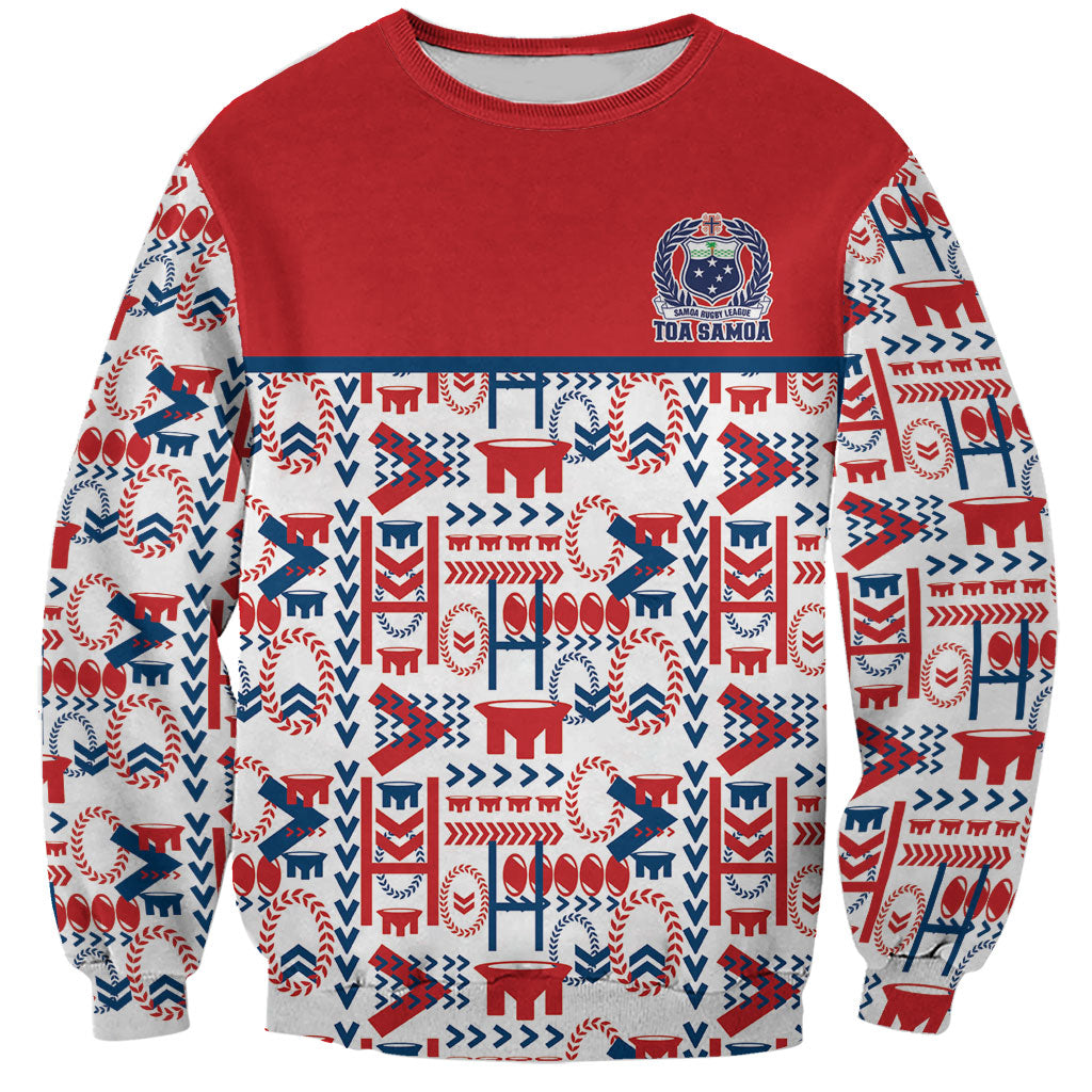 Samoan Warrior Island Heritage Sweatshirt Ocean Island Geometry Red Style LT9 Unisex Red - Polynesian Pride