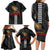 Aloha Spirit Ikaika Warrior Helmet Family Matching Long Sleeve Bodycon Dress and Hawaiian Shirt