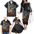 Aloha Spirit Ikaika Warrior Helmet Family Matching Off The Shoulder Long Sleeve Dress and Hawaiian Shirt