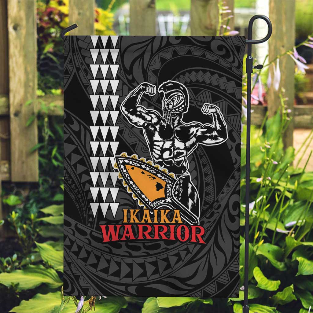 Aloha Spirit Ikaika Warrior Helmet Garden Flag LT9 Garden Flag Black - Polynesian Pride