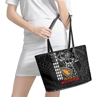 Aloha Spirit Ikaika Warrior Helmet Leather Tote Bag LT9 - Polynesian Pride