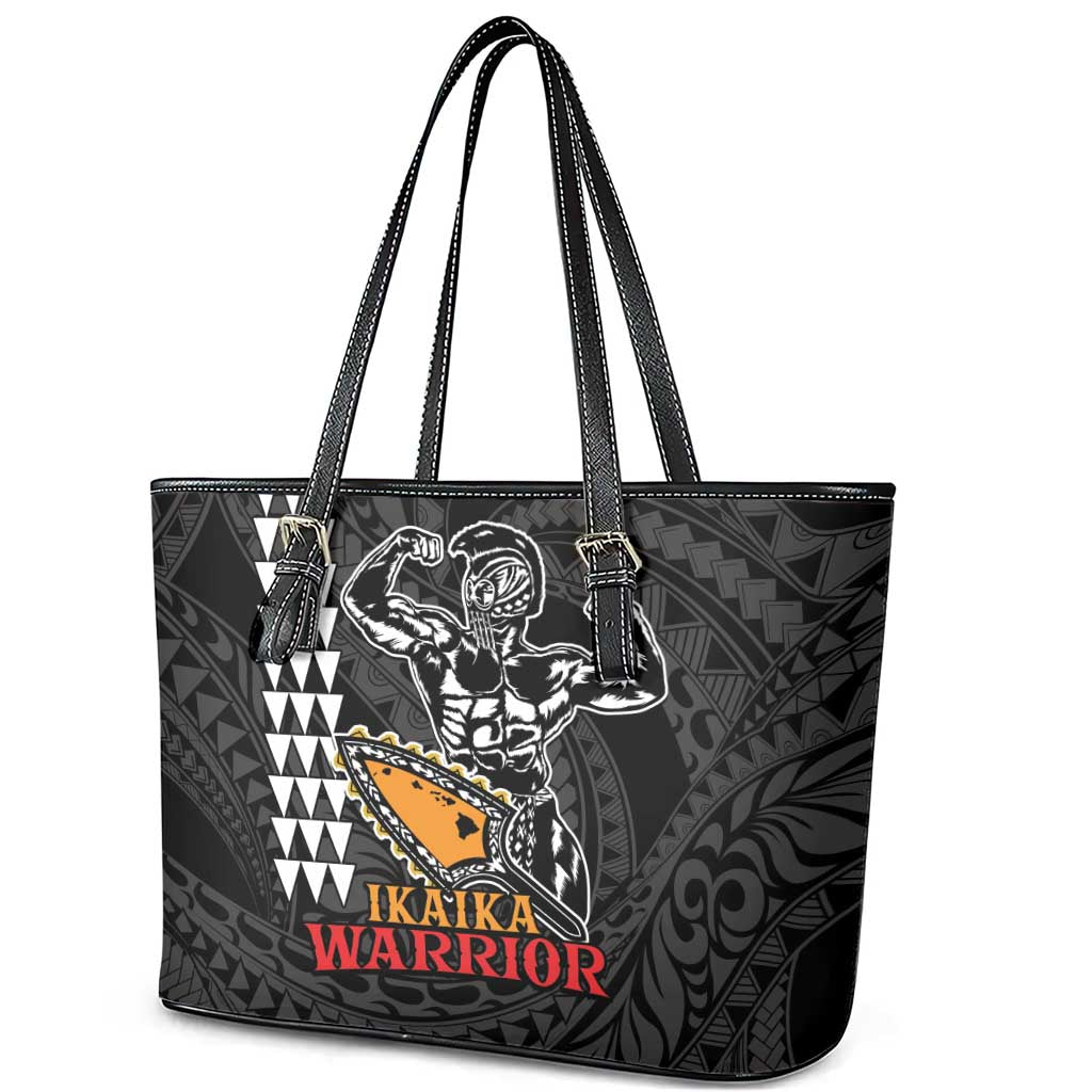 Aloha Spirit Ikaika Warrior Helmet Leather Tote Bag LT9 - Polynesian Pride