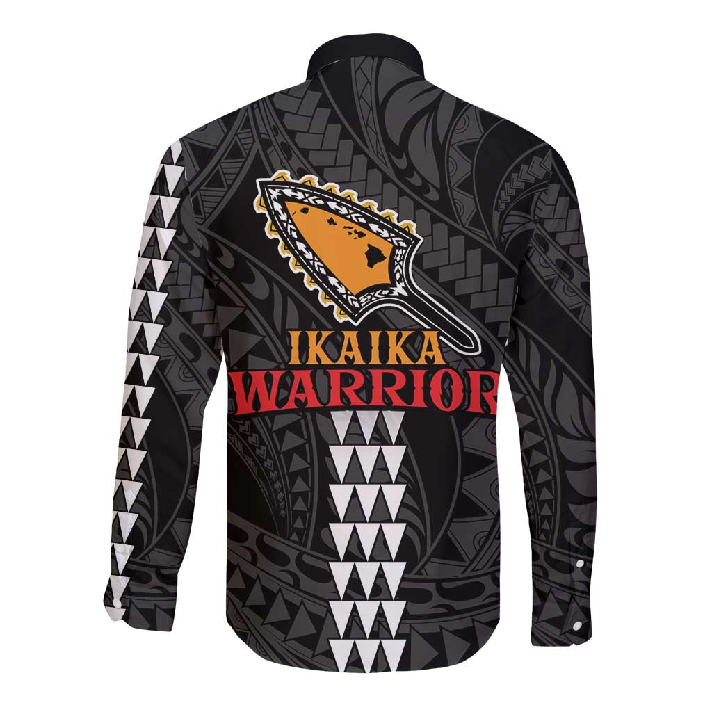 Aloha Spirit Ikaika Warrior Helmet Long Sleeve Button Shirt