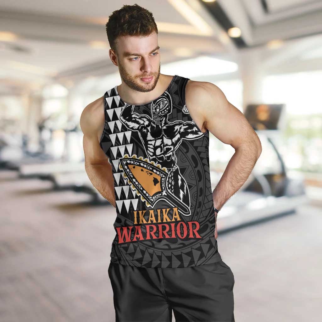 Aloha Spirit Ikaika Warrior Helmet Men Tank Top LT9 Black - Polynesian Pride