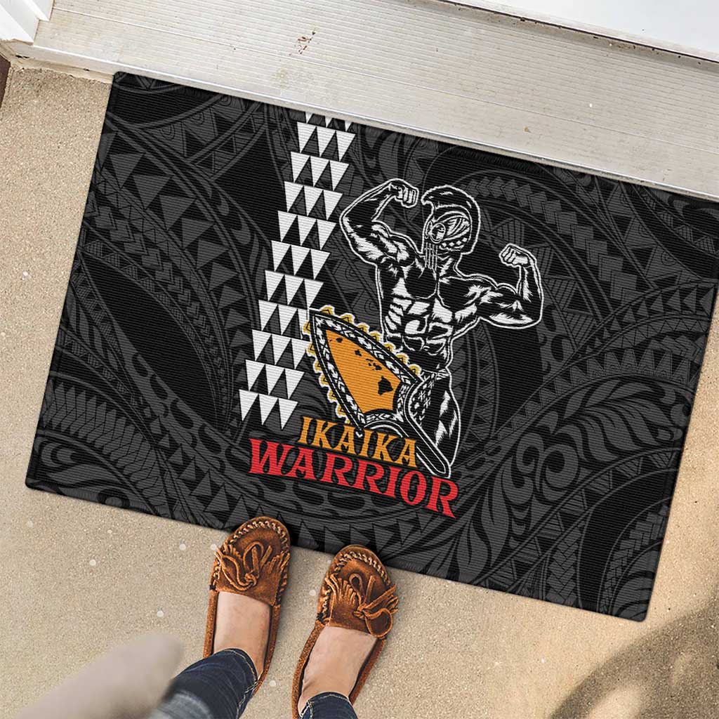 Aloha Spirit Ikaika Warrior Helmet Rubber Doormat LT9 - Polynesian Pride