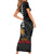 Aloha Spirit Ikaika Warrior Helmet Short Sleeve Bodycon Dress