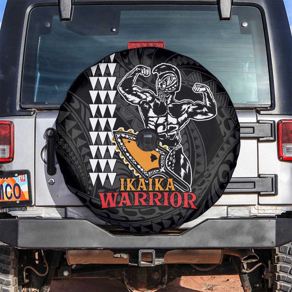 Aloha Spirit Ikaika Warrior Helmet Spare Tire Cover LT9 Black - Polynesian Pride