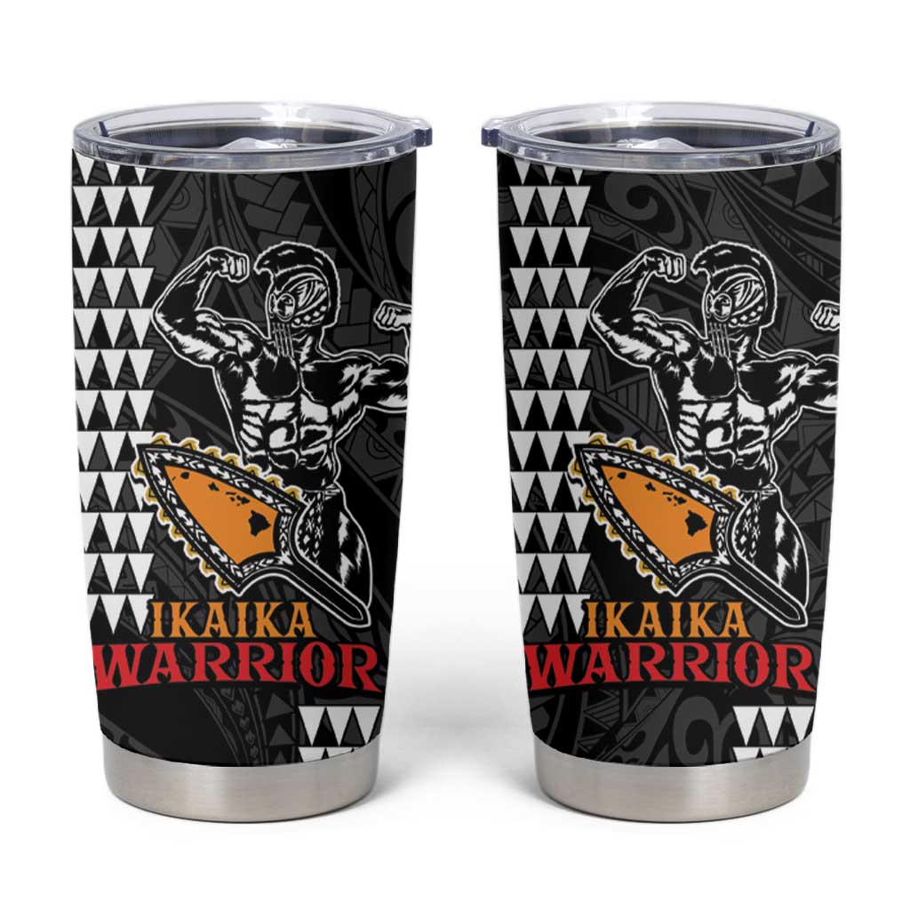 Aloha Spirit Ikaika Warrior Helmet Tumbler Cup LT9 Black - Polynesian Pride