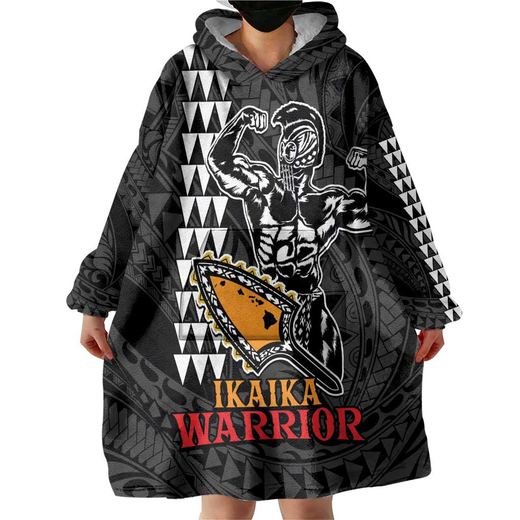 Aloha Spirit Ikaika Warrior Helmet Wearable Blanket Hoodie LT9 - Polynesian Pride
