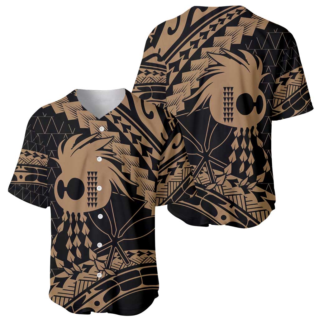 Ikaika Hawaiian Mythic Koa Tribal Warrior Baseball Jersey