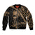 Ikaika Hawaiian Mythic Koa Tribal Warrior Bomber Jacket