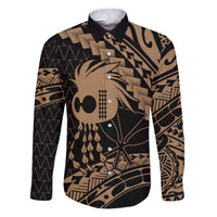 Ikaika Hawaiian Mythic Koa Tribal Warrior Family Matching Puletasi and Hawaiian Shirt