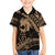 Ikaika Hawaiian Mythic Koa Tribal Warrior Family Matching Short Sleeve Bodycon Dress and Hawaiian Shirt