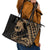 Ikaika Hawaiian Mythic Koa Tribal Warrior Leather Tote Bag