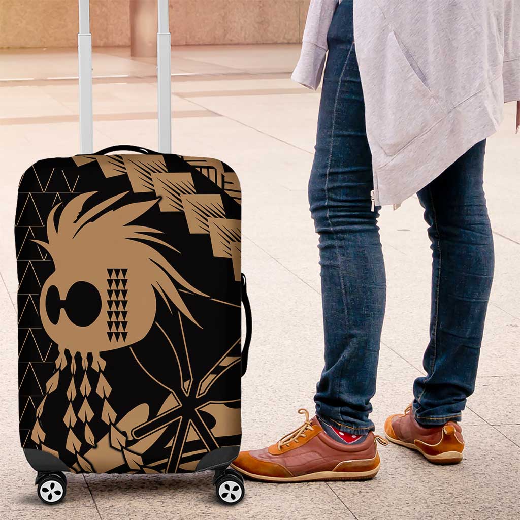 Ikaika Hawaiian Mythic Koa Tribal Warrior Luggage Cover