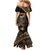 Ikaika Hawaiian Mythic Koa Tribal Warrior Mermaid Dress