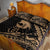 Ikaika Hawaiian Mythic Koa Tribal Warrior Quilt Bed Set