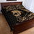 Ikaika Hawaiian Mythic Koa Tribal Warrior Quilt Bed Set