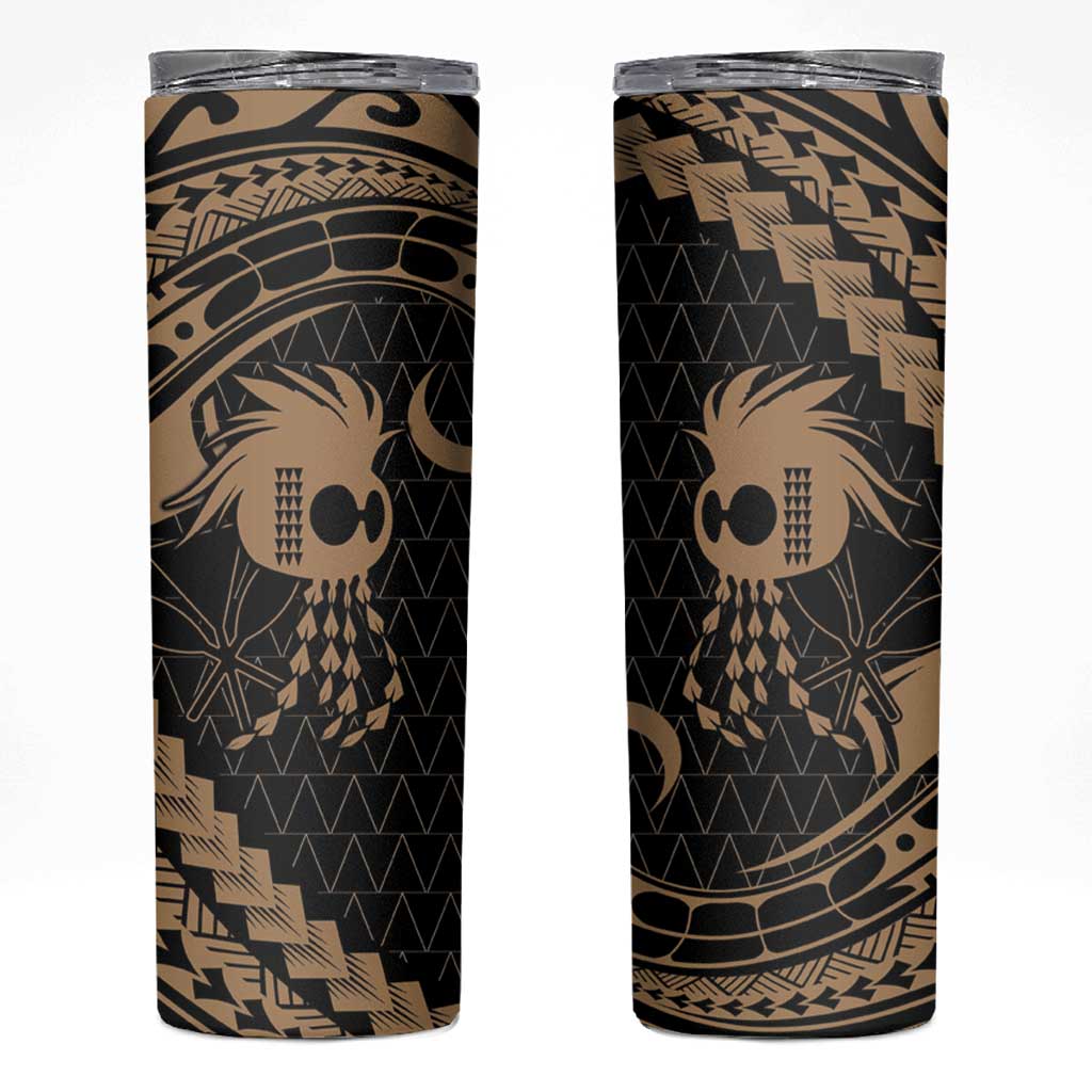 Ikaika Hawaiian Mythic Koa Tribal Warrior Skinny Tumbler