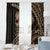 Ikaika Hawaiian Mythic Koa Tribal Warrior Window Curtain