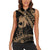 Ikaika Hawaiian Mythic Koa Tribal Warrior Women Sleeveless Polo Shirt