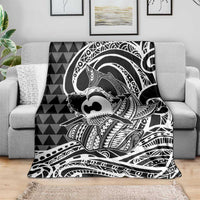 Koa Ikaika Warrior Helmet with Shark Blanket Black Kakau Style LT9 - Polynesian Pride
