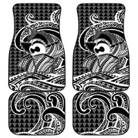 Koa Ikaika Warrior Helmet with Shark Car Mats Black Kakau Style LT9 - Polynesian Pride