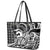 Koa Ikaika Warrior Helmet with Shark Leather Tote Bag Black Kakau Style